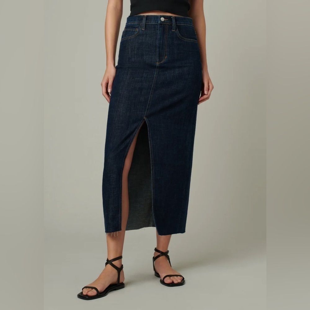 New Joes Jeans The Eva Maxi Skirt Denim Dark Wash Jeans Sz 31